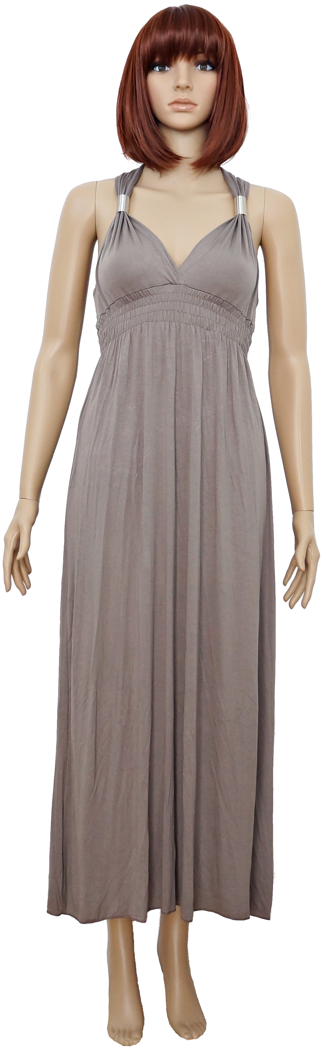 maxikleid taupe